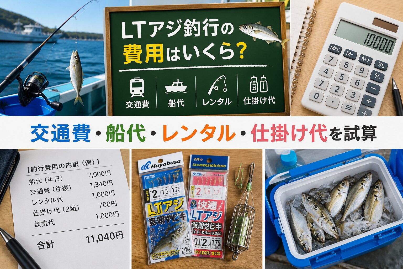 LTアジ釣行の費用はいくら？交通費・船代・レンタル・仕掛け代を試算