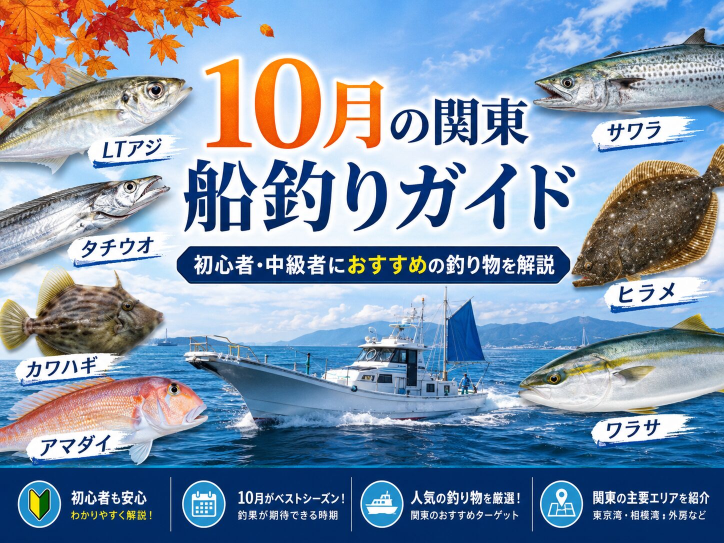 【2026年版】10月の関東船釣りおすすめ8選